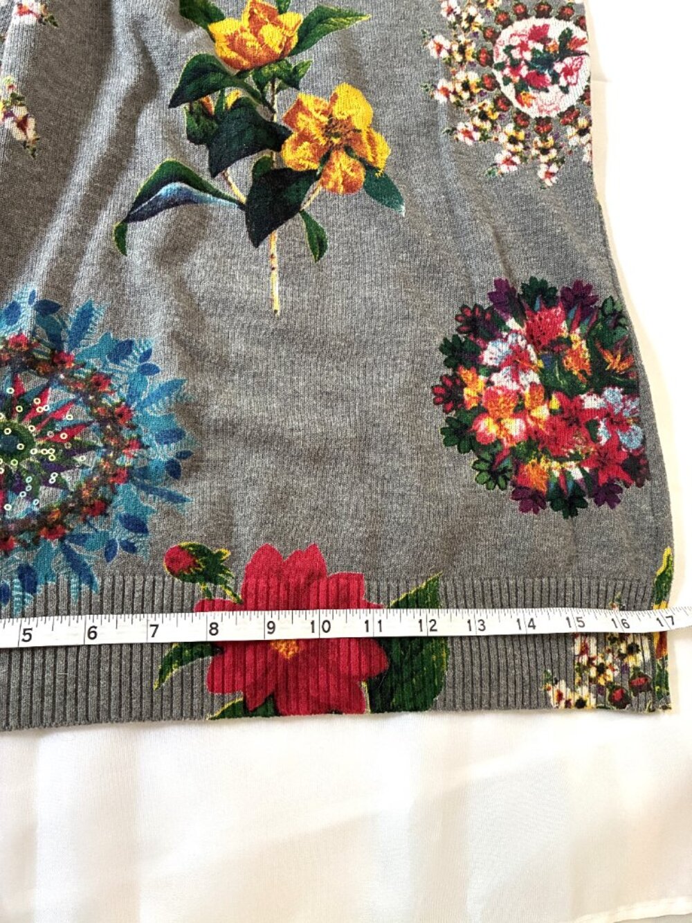Desigual "Perkins" Floral V-neck Sweater - Picture 10 of 11